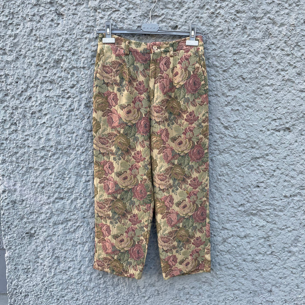 Comme des Garcons Gobelin Flower Print Trousers S/S00