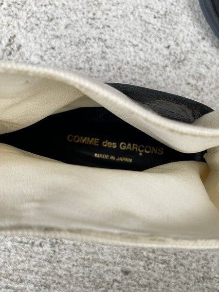 Vintage Comme des Garcons Black and White Buckle Boots Inside