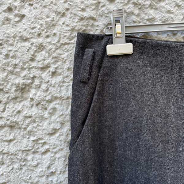 Ma+ Maurizio Amadei Dark Grey Cotton Trousers Detail