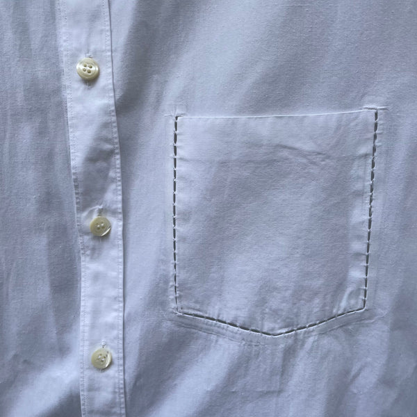 Carol Christian Poell White Chainseam Shirt CM/2240 SPUR/1 Pocket Detail