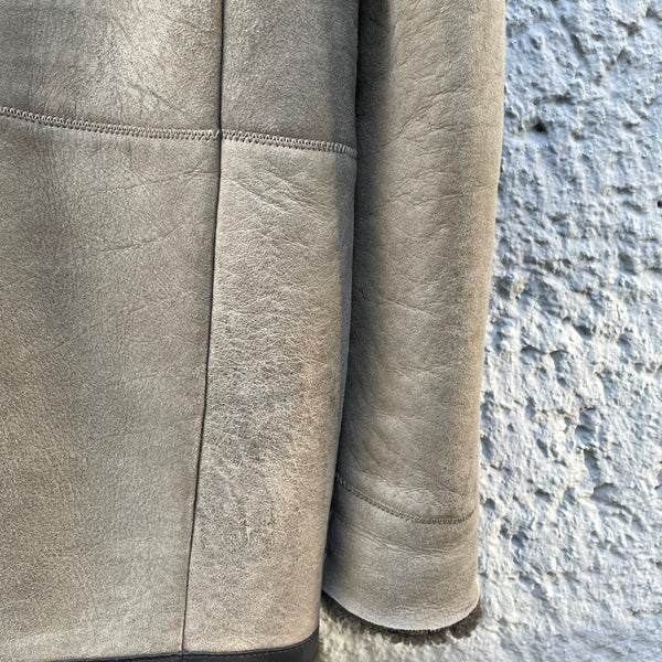 Light Brown Fur Leather Jacket F/W11