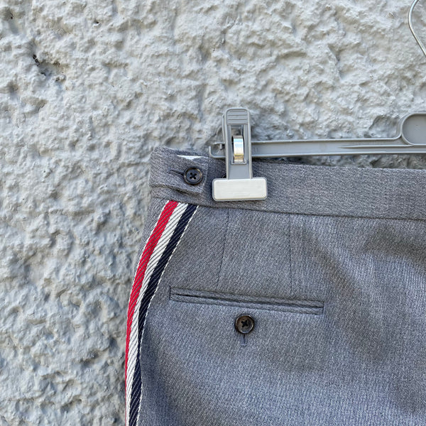 Thom Browne Grey Trousers with Side Stripe Detail