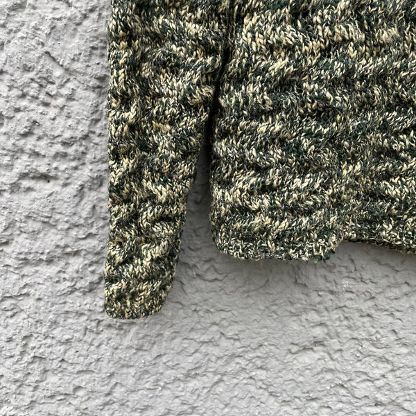 Issey Miyake Green Knit Half-Zip